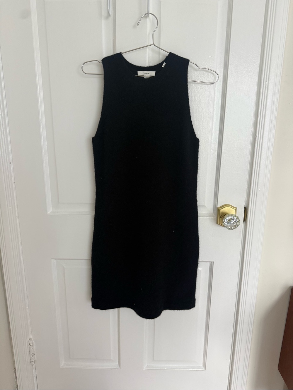 Vince Black Sleeveless Knit Mini Dress